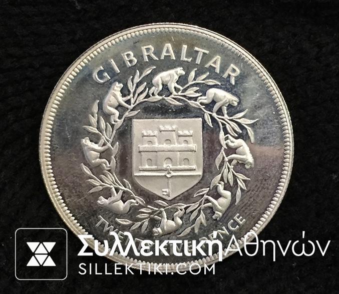 GIBRALTAR 25 Pence 1977 Proof